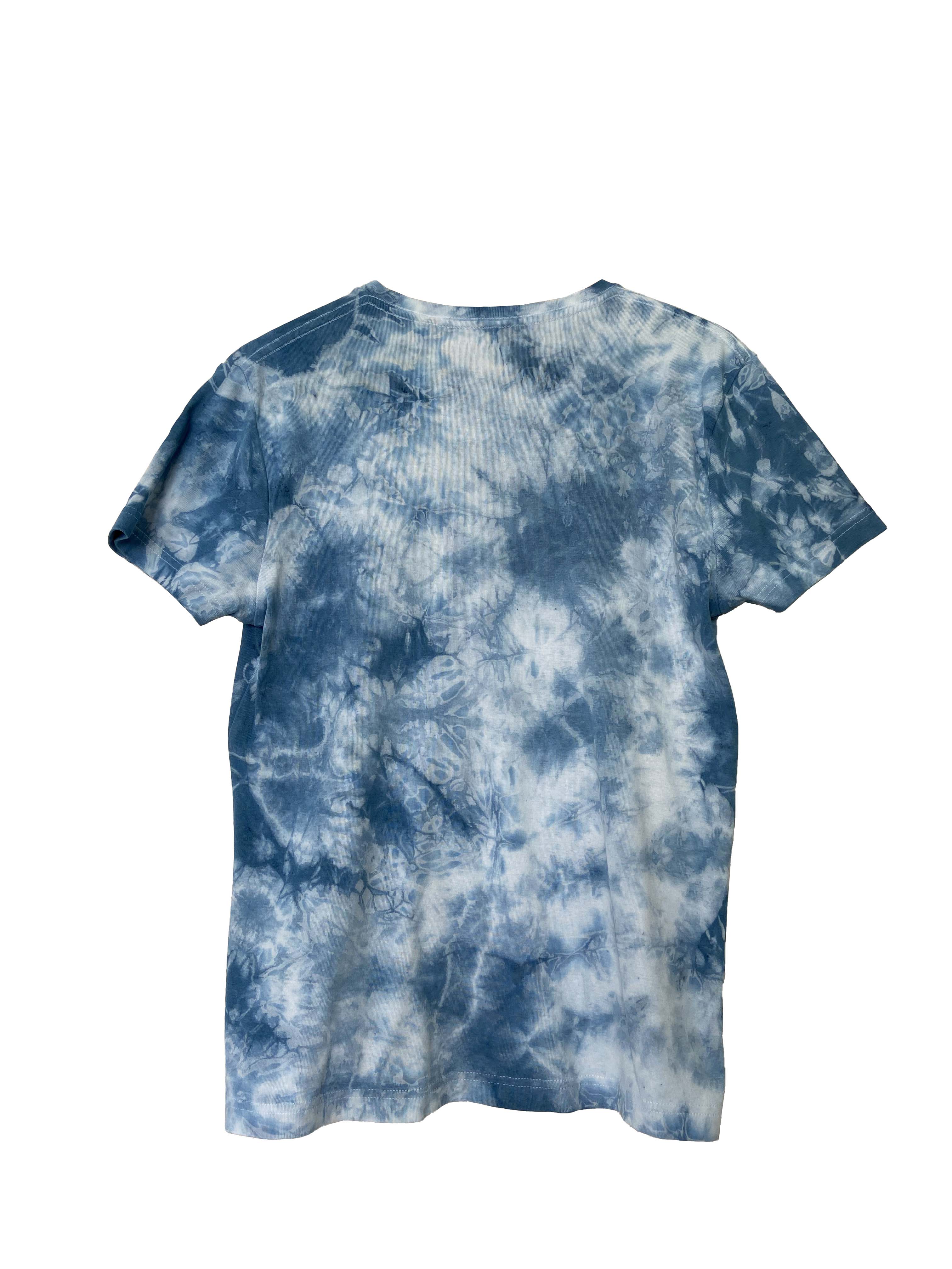 T shirt tie and fashion dye bleu