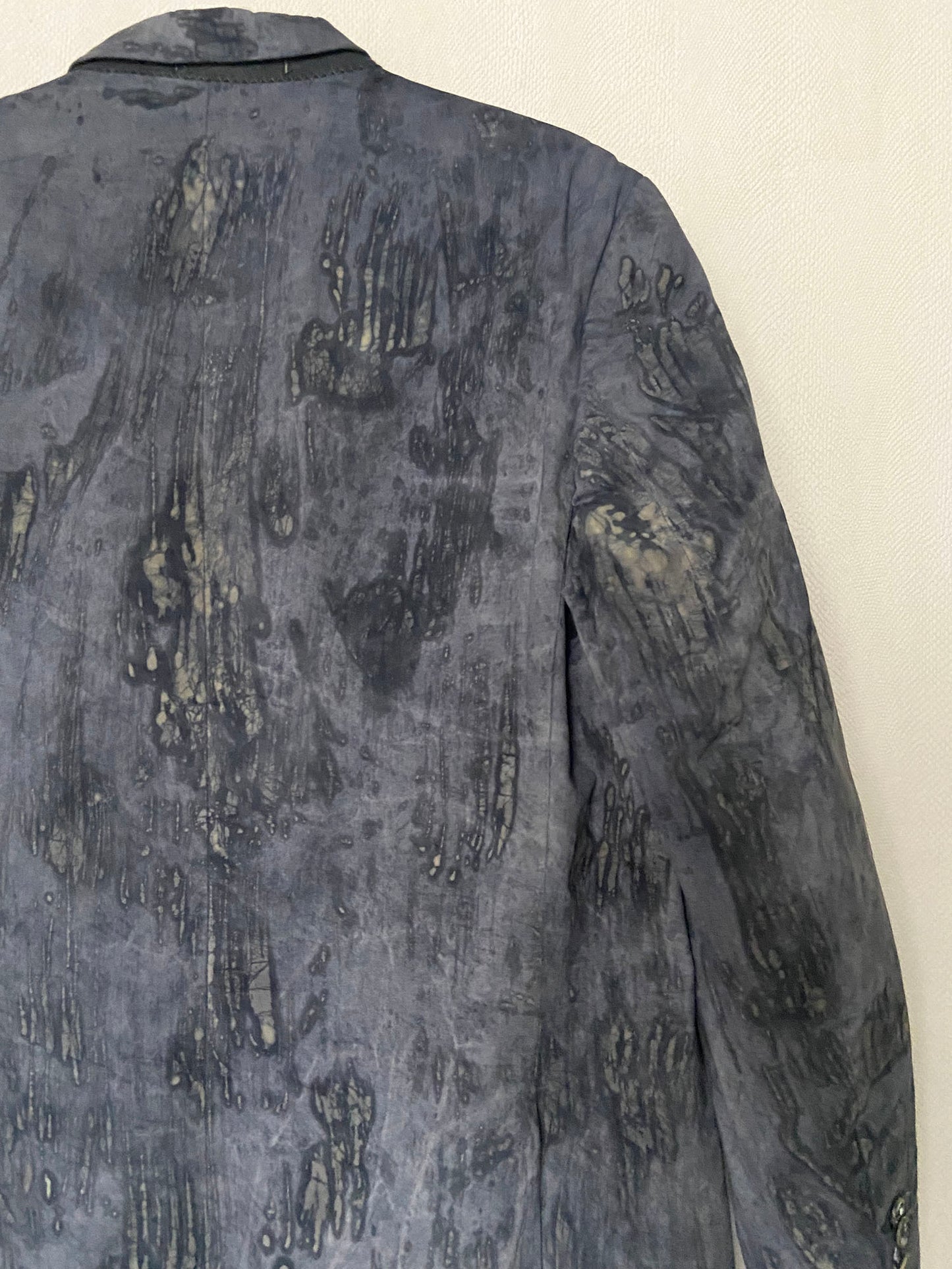 Veste de costume bleu grise Faussement Usée
